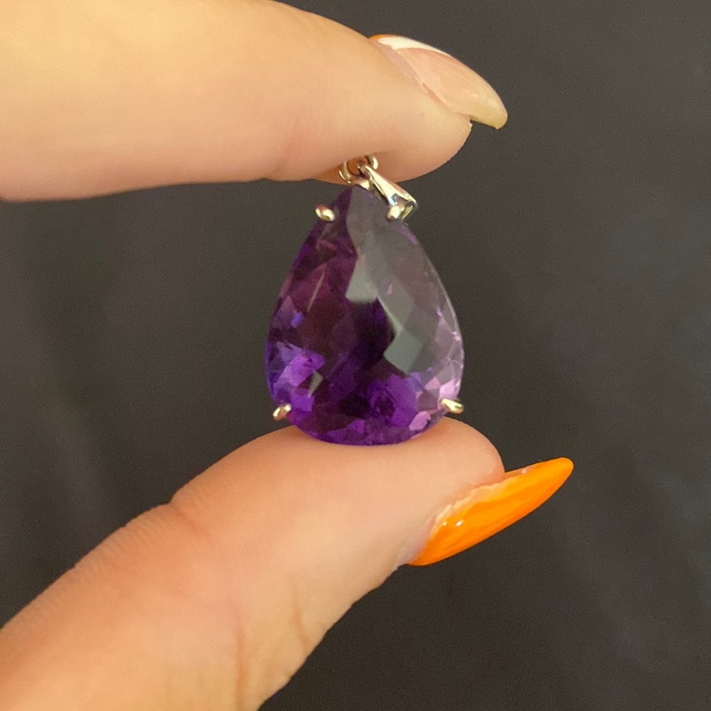 Amethyst Teardrop Pendant